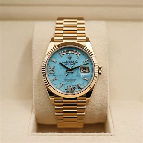 womens rolex turquoise face|Rolex day date turquoise dial.